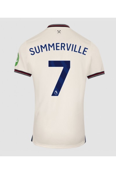 West Ham United Crysencio Summerville #7 Jalkapallovaatteet Vieraspaita 2025-26 Lyhythihainen West Ham United Crysencio Summerville #7 Jalkapallovaatteet Vieraspaita 2025-26 Lyhythihainen